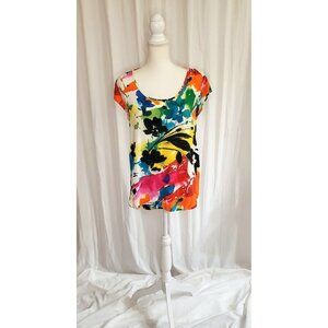 Jam's World Rainbow Abstract Symphony Daydreamer Shirt Top Women's Medium U.S.A.
